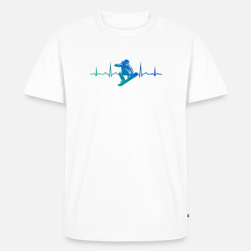 Conception compacte de snowboard pour snowboard - T-shirt Premium bio Homme - blanc