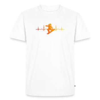 Motif de snowboard avec valeur de reconnaissance - T-shirt Premium bio Homme - blanc - Devant - Nico (187cm)