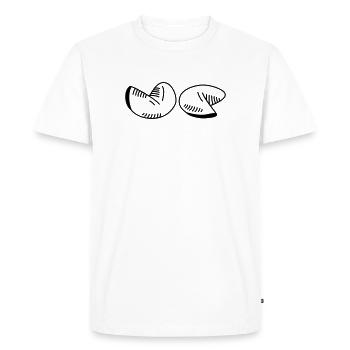 Motif de biscuit chinois – sagesse et humour unis ! - T-shirt Premium bio Homme - blanc - Devant - Nico (187cm)