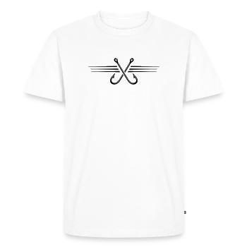 Icône d’hameçon - T-shirt Premium bio Homme - blanc - Devant - Nico (187cm)