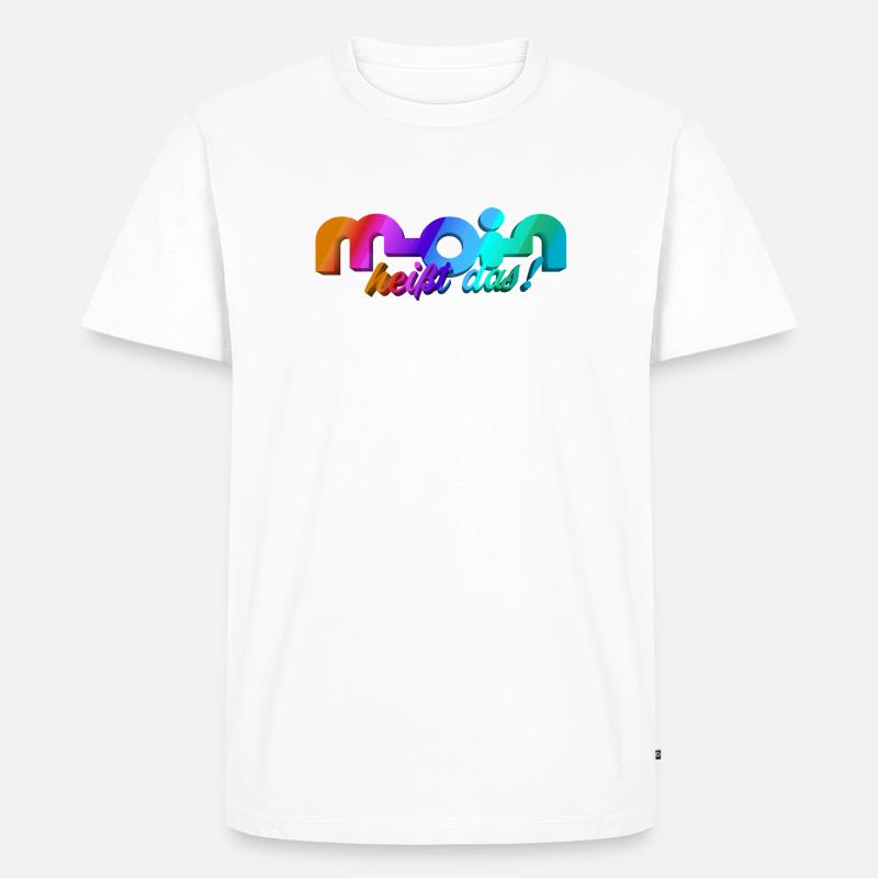 Moin heisst das! - Männer Premium Bio T-Shirt - Weiß