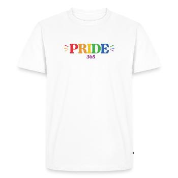 Mois de la Fierté LGBT - Fierté 365 Jours - T-shirt Premium bio Homme - blanc - Devant - Nico (187cm)