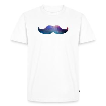 Moustache Galaxy Space - T-shirt Premium bio Homme - blanc - Devant - Nico (187cm)