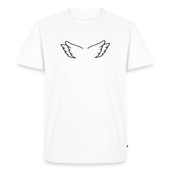 Angel Wings - Men's Premium Organic T-Shirt - white - Front - Nico (187cm)