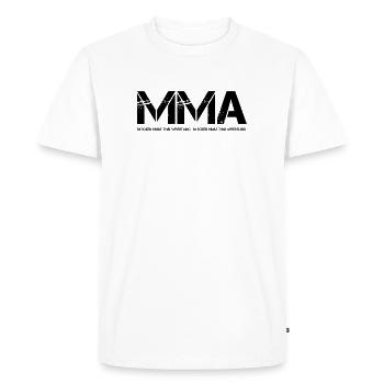 MMA - T-shirt Premium bio Homme - blanc - Devant - Nico (187cm)