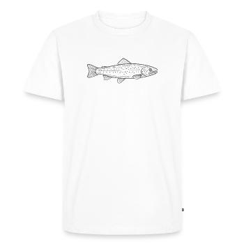 Truite - T-shirt Premium bio Homme - blanc - Devant - Nico (187cm)