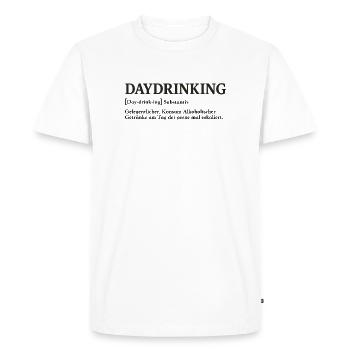 Boire des dictons amusants sur l’alcool - T-shirt Premium bio Homme - blanc - Devant - Nico (187cm)