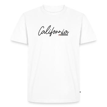 Motif abstrait de paysage naturel - T-shirt Premium bio Homme - blanc - Devant - Nico (187cm)