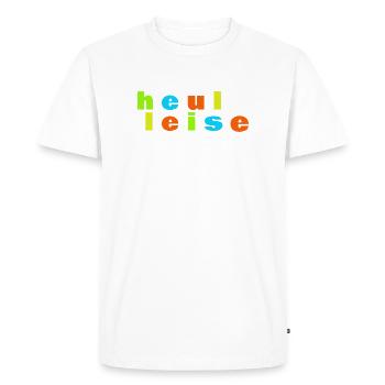 howl quietly - Men's Premium Organic T-Shirt - white - Front - Nico (187cm)