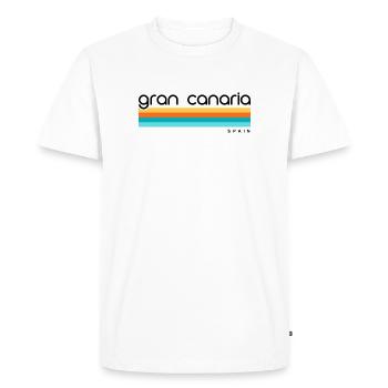 Gran Canaria - Espagne - Espagne - Espagne - Îles Canaries - T-shirt Premium bio Homme - blanc - Devant - Nico (187cm)