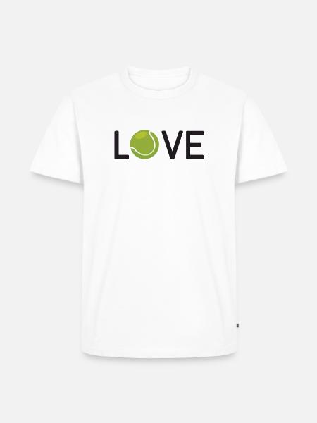 Tennis-Liebhaber - Männer Premium Bio T-Shirt - Weiß