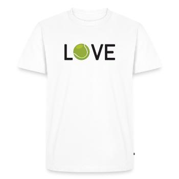 Tennis Lover - Men's Premium Organic T-Shirt - white - Front - Nico (187cm)