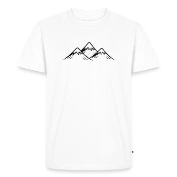 Montagnes Alpes - T-shirt Premium bio Homme - blanc - Devant - Nico (187cm)