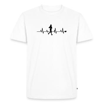 Faire du jogging - T-shirt Premium bio Homme - blanc - Devant - Nico (187cm)