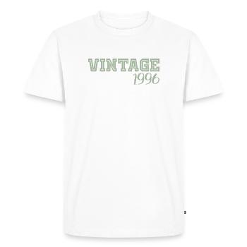 30 ans 1996 Vintage Retro Cadeau Anniversaire - T-shirt Premium bio Homme - blanc - Devant - Nico (187cm)