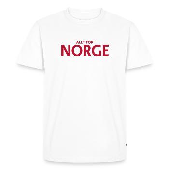 Allt för Norge – logo patriotique - T-shirt Premium bio Homme - blanc - Devant - Nico (187cm)