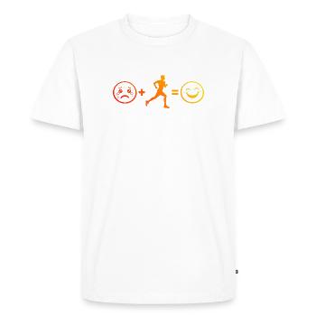 Gift idea for a running with running - Men's Premium Organic T-Shirt - white - Front - Nico (187cm)