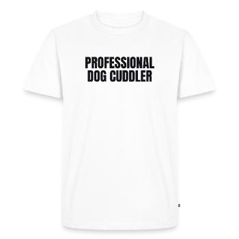 Câlineuse professionnelle de chiens - T-shirt Hunde - T-shirt Premium bio Homme - blanc - Devant - Nico (187cm)