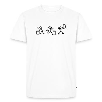 Three drummers - Men's Premium Organic T-Shirt - white - Front - Nico (187cm)