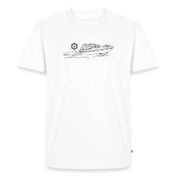 motorboat steering wheel - Men's Premium Organic T-Shirt - white - Front - Nico (187cm)