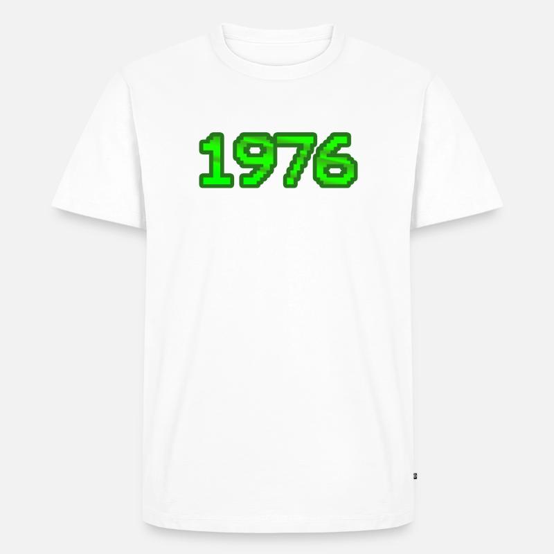 Nerd 1976 - Männer Premium Bio T-Shirt - Weiß