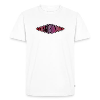 Hardstyle Shirt - Hardcore Techno Rave Vibes - Men's Premium Organic T-Shirt - white - Front - Nico (187cm)