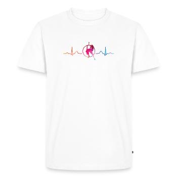 Aerialist Heartbeat Aerial Ring Lyra Air Ring - Men's Premium Organic T-Shirt - white - Front - Nico (187cm)