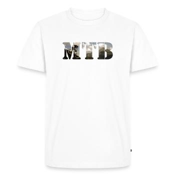 mtb - T-shirt Premium bio Homme - blanc - Devant - Nico (187cm)