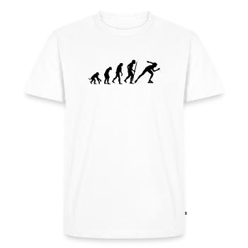Evolution of inline speed skating - Men's Premium Organic T-Shirt - white - Front - Nico (187cm)