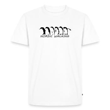 nordic walking manchots - T-shirt Premium bio Homme - blanc - Devant - Nico (187cm)