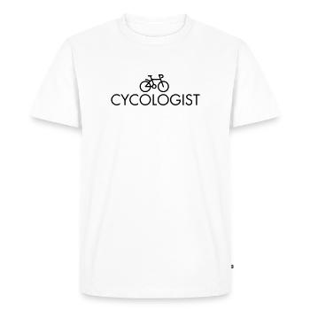 Cycologist - T-shirt Premium bio Homme - blanc - Devant - Nico (187cm)