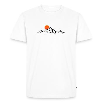 Montagnes Escalade et randonnée - T-shirt Premium bio Homme - blanc - Devant - Nico (187cm)
