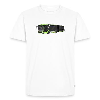 Autobus, autobus scolaire, chauffeur d’autobus - T-shirt Premium bio Homme - blanc - Devant - Nico (187cm)