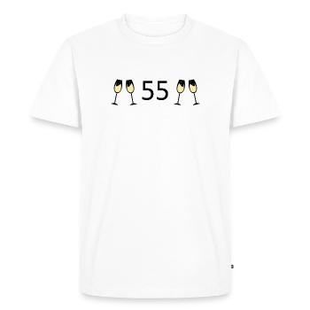 55th Birthday 55th Anniversary 55 Number 55 black - Men's Premium Organic T-Shirt - white - Front - Nico (187cm)