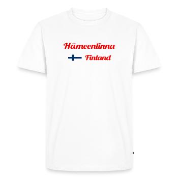 Hämeenlinna Finland- Stylish prints - Men's Premium Organic T-Shirt - white - Front - Nico (187cm)