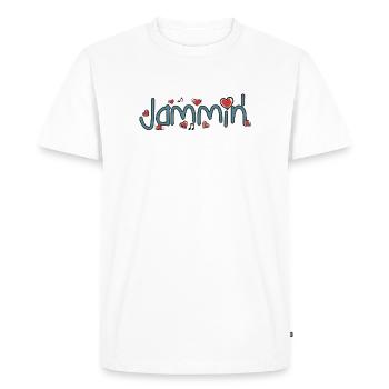 Jammin' - T-shirt Premium bio Homme - blanc - Devant - Nico (187cm)