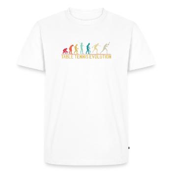 Table Tennis Evolution Progression Design - Men's Premium Organic T-Shirt - white - Front - Nico (187cm)