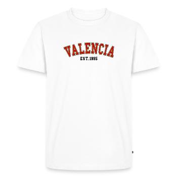 Valencia Est.1995 - Men's Premium Organic T-Shirt - white - Front - Nico (187cm)