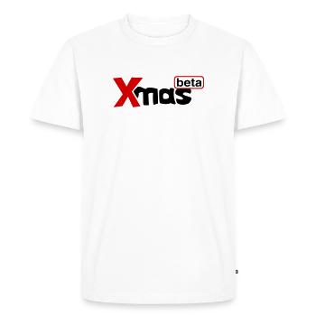 Noël bêta - T-shirt Premium bio Homme - blanc - Devant - Nico (187cm)
