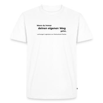 Motivational speaker - Men's Premium Organic T-Shirt - white - Front - Nico (187cm)