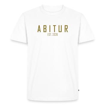 Abitur 2026 - Men's Premium Organic T-Shirt - white - Front - Nico (187cm)