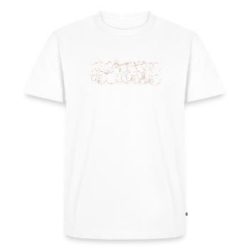 Berlin Graffiti Souvenir Throw - up - Men's Premium Organic T-Shirt - white - Front - Nico (187cm)