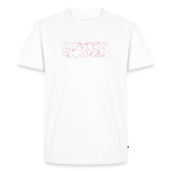 Souvenir de l’Art Abstrait à la Gribouillage Berlin - T-shirt Premium bio Homme - blanc - Devant - Nico (187cm)