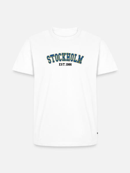 Stockholm, gegründet 1986 - Männer Premium Bio T-Shirt - Weiß
