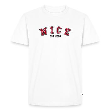 Nice Est. 2006 - Men's Premium Organic T-Shirt - white - Front - Nico (187cm)