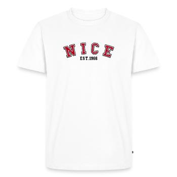 Nice Est. 1966 - Men's Premium Organic T-Shirt - white - Front - Nico (187cm)