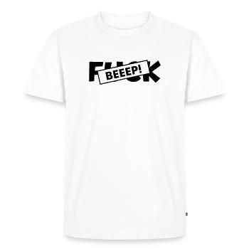 Censorship Beep Sound Fuck - Men's Premium Organic T-Shirt - white - Front - Nico (187cm)