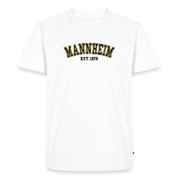 Mannheim Fondée en 1976 - T-shirt Premium bio Homme - blanc - Devant - Nico (187cm)