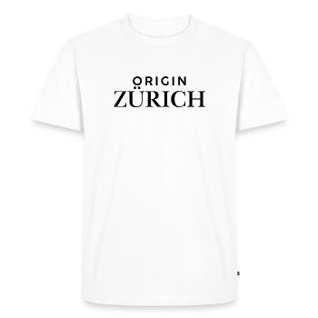 Origin Zurich - Déclaration pour tous les résidents de Zurich - T-shirt Premium bio Homme - blanc - Devant - Nico (187cm)
