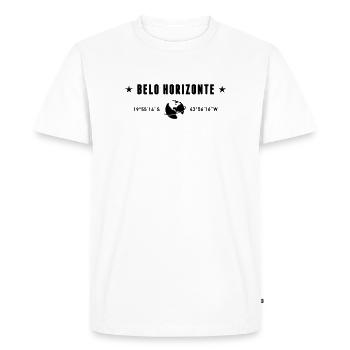 Belo Horizonte Coordinates Planet Earth - Men's Premium Organic T-Shirt - white - Front - Nico (187cm)